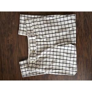 Anthropologie the essential slim plaid cropped ankle pant sz 12